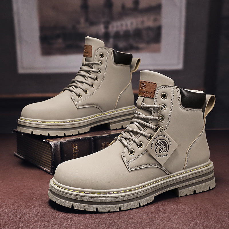 Alizza- Herren Stiefel Plus Größe Vintage Lederstiefel