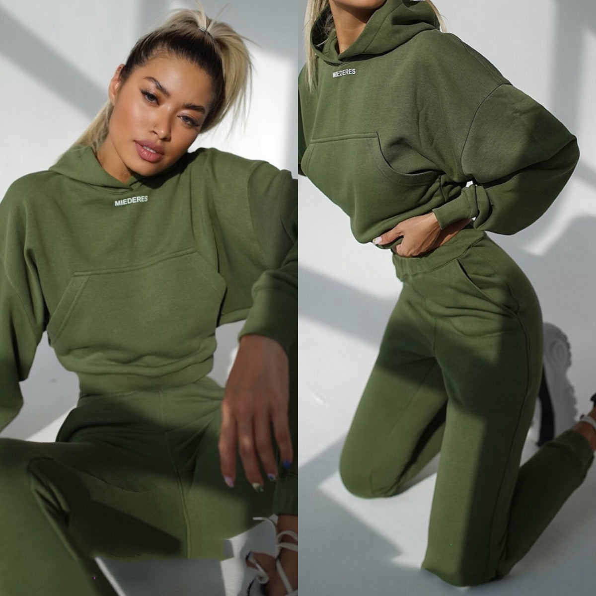 Alizza- Bauchfreie moderne Jogginganzug für Girls