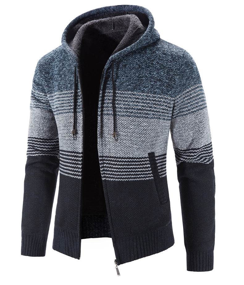 Alizza- Herren Strickjacke mit Kapuze – Warm und Stilvoll