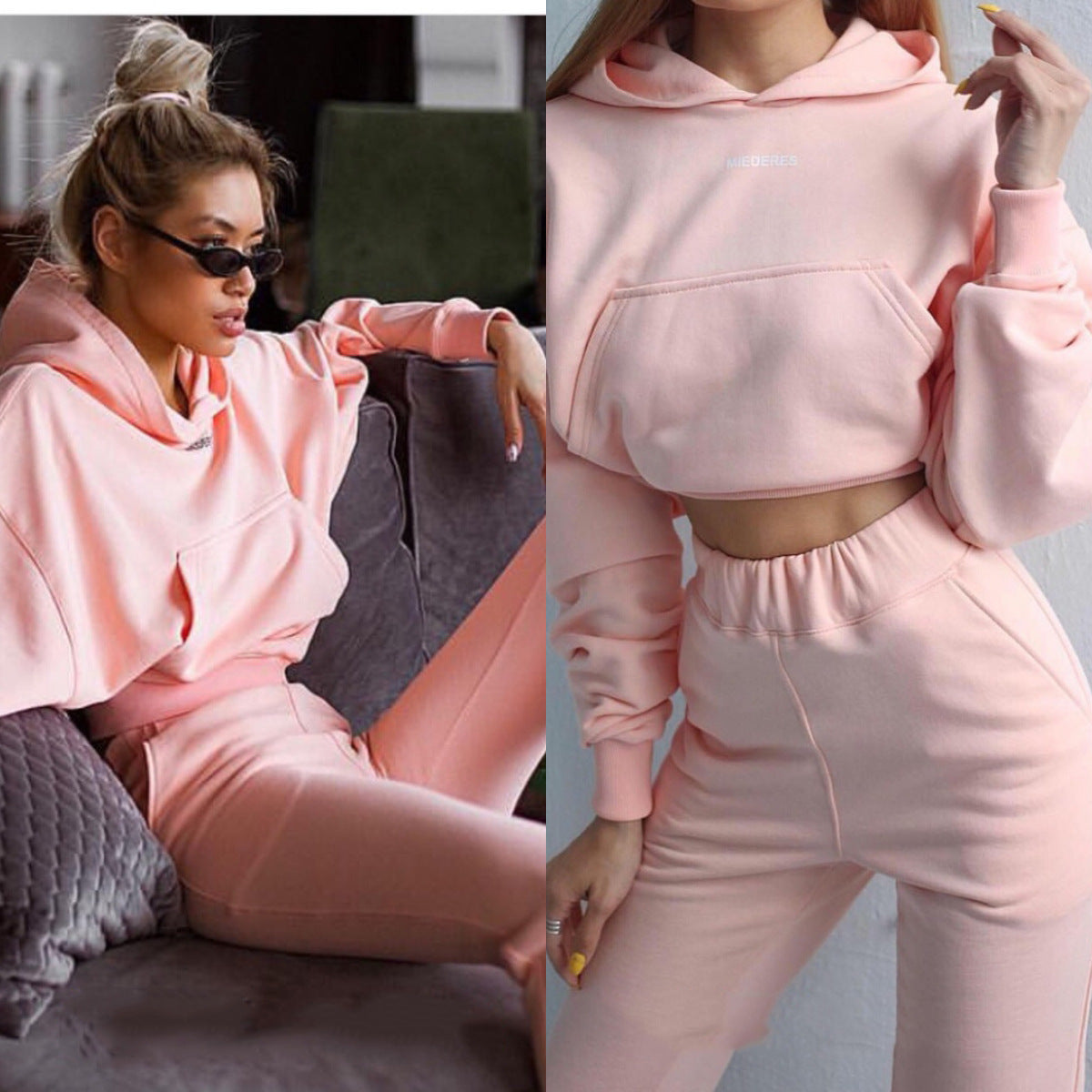 Alizza- Bauchfreie moderne Jogginganzug für Girls