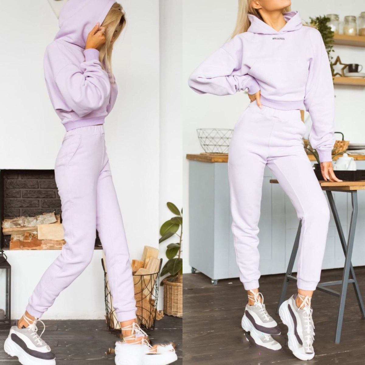 Alizza- Bauchfreie moderne Jogginganzug für Girls