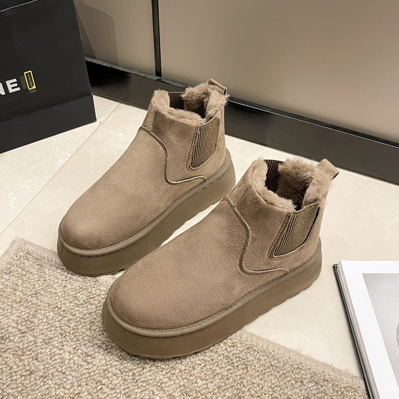 Herren Plüsch Stiefel Winter