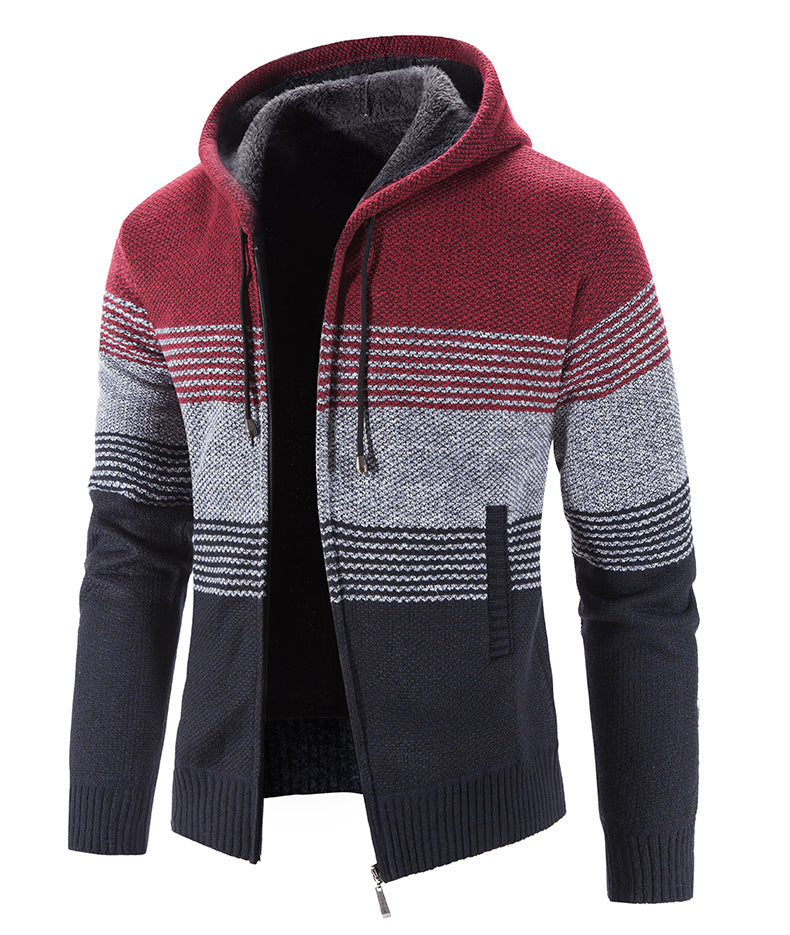 Alizza- Herren Strickjacke mit Kapuze – Warm und Stilvoll