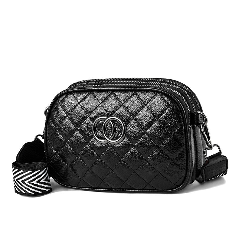 Alizza- Fashion Umhängentasche mit drei Reißverschlüssen