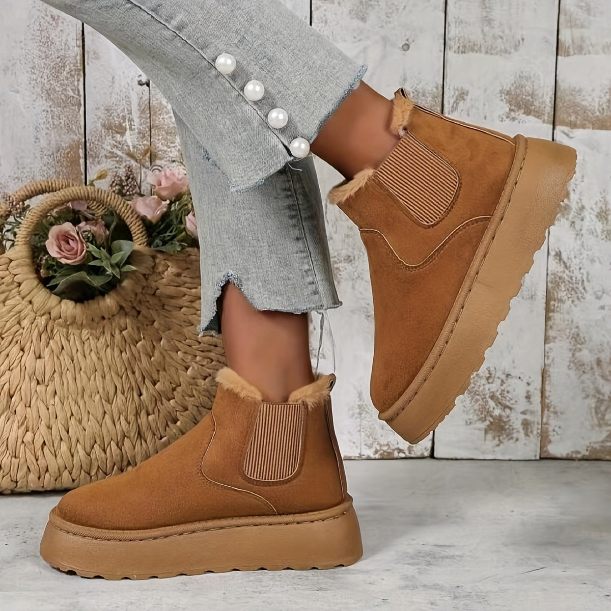 Herren Plüsch Stiefel Winter
