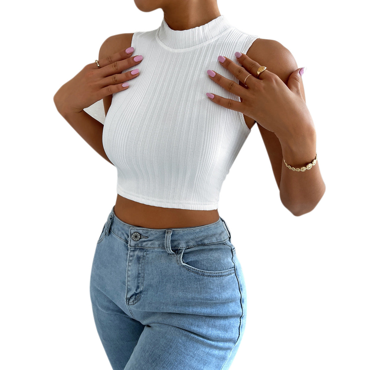 Alizza- Weißes T-Shirt-Design für Damen