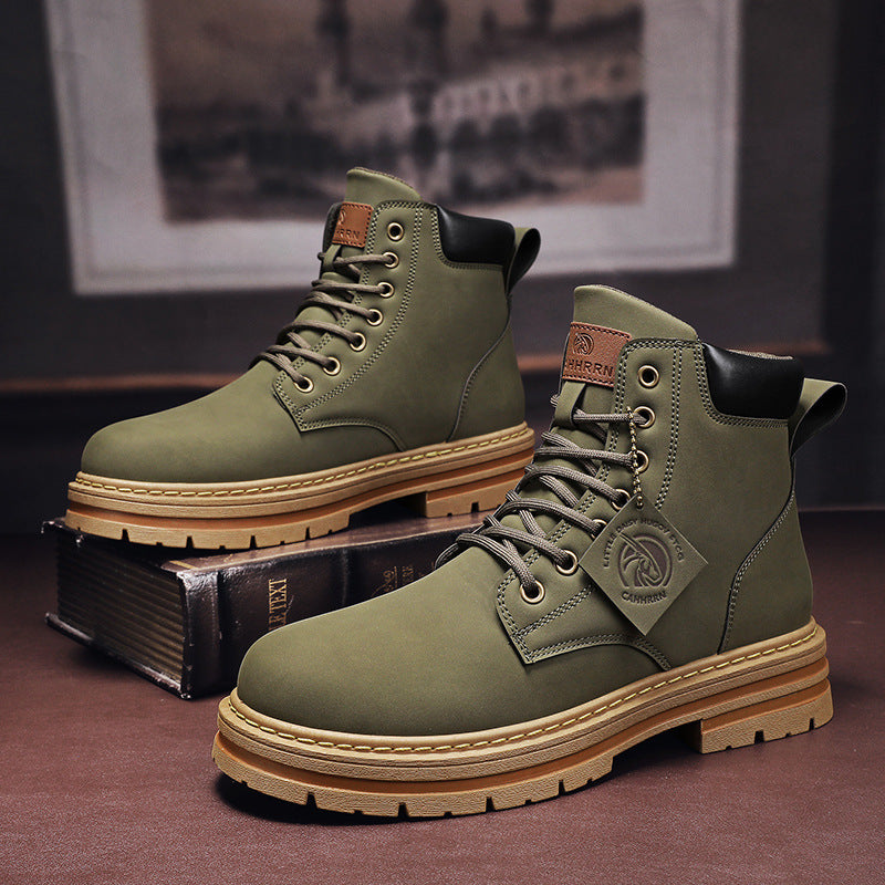 Alizza- Herren Stiefel Plus Größe Vintage Lederstiefel