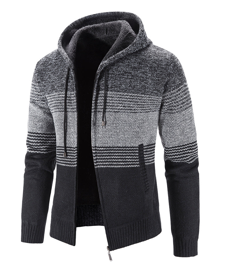 Alizza- Herren Strickjacke mit Kapuze – Warm und Stilvoll