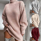 Alizza- Damen Pullover Kleid-warm für Herbst und Winter