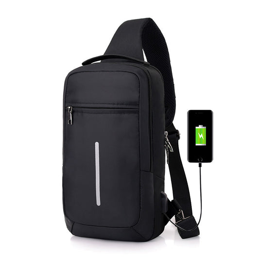 Alizza - Männer Umhängetasche mit USB-Ladekabel
