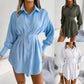 Alizza- Eleganten Damenkleid mit Bluse Motiv  bis zum Knie