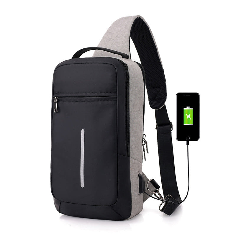 Alizza - Männer Umhängetasche mit USB-Ladekabel