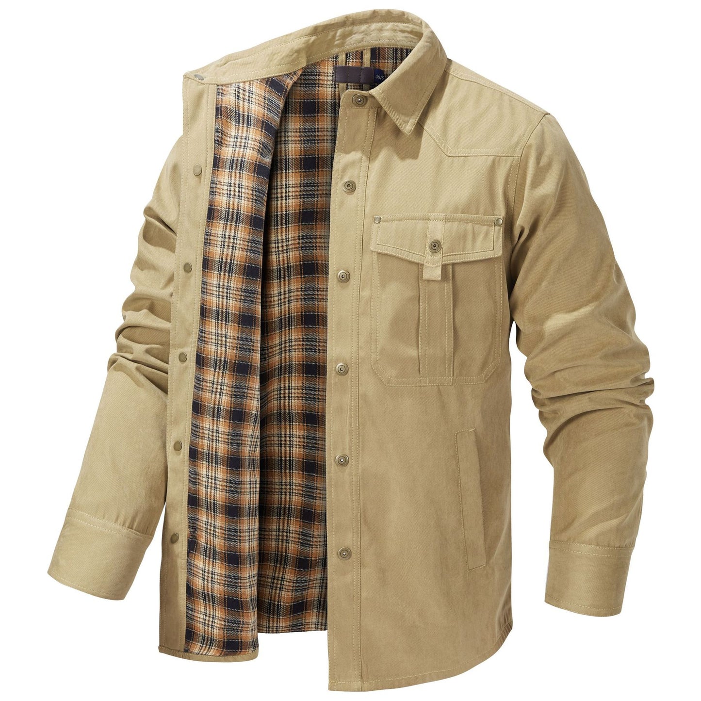 Alizza-  Herren Flanelljacke im Lässigen Retro-Stil
