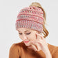 Alizza- Wolle Mütze - Pferdeschwanz Mütze