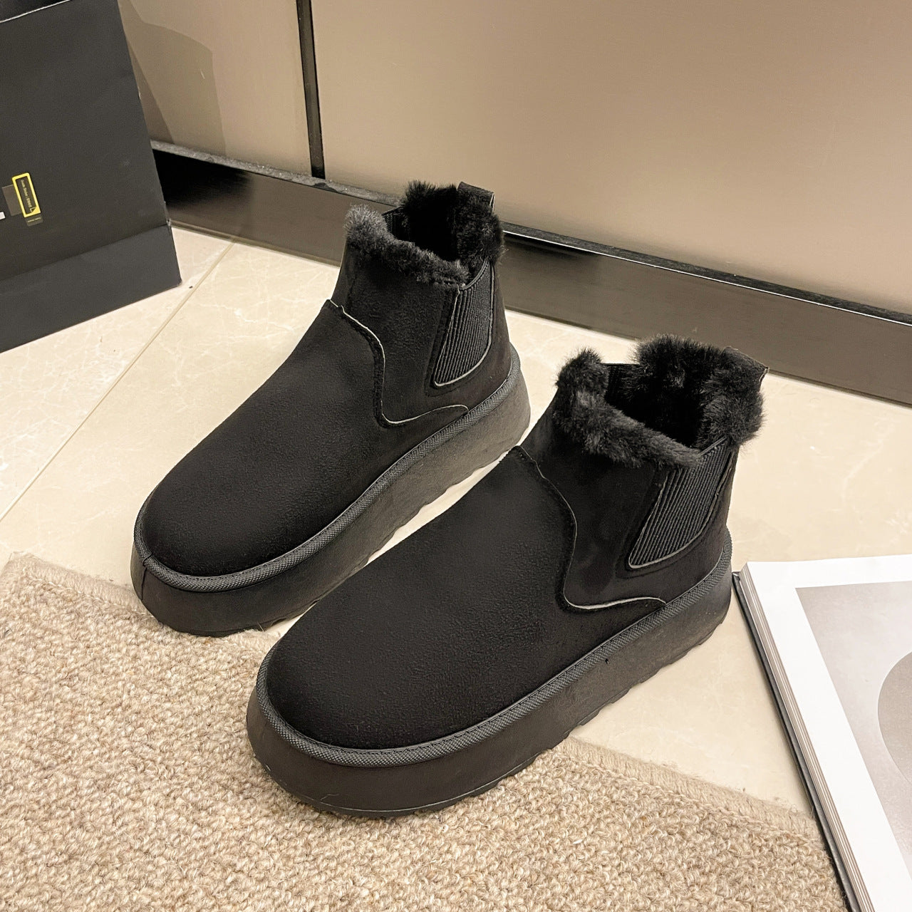 Herren Plüsch Stiefel Winter