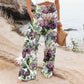 Alizza-Leichte Stretch Hosen für Damen mit sommerlichen Motiven