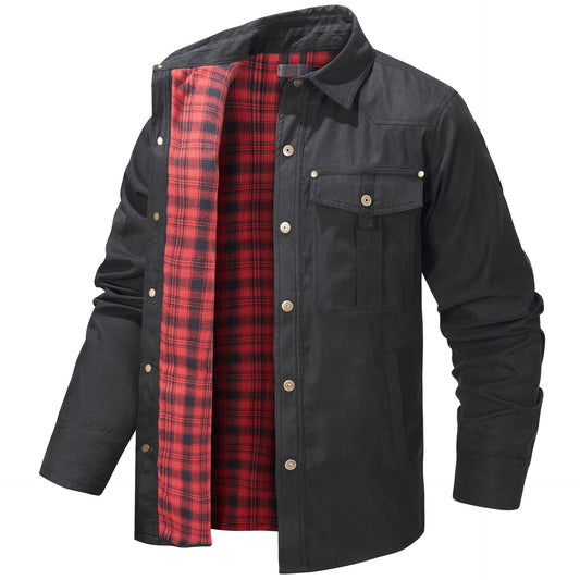 Alizza-  Herren Flanelljacke im Lässigen Retro-Stil