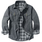 Alizza-  Herren Flanelljacke im Lässigen Retro-Stil