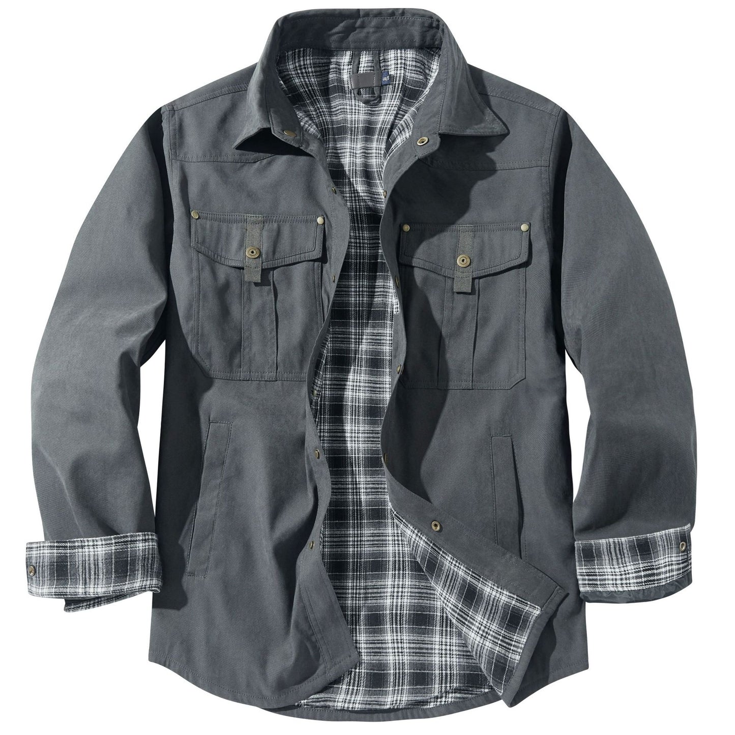 Alizza-  Herren Flanelljacke im Lässigen Retro-Stil