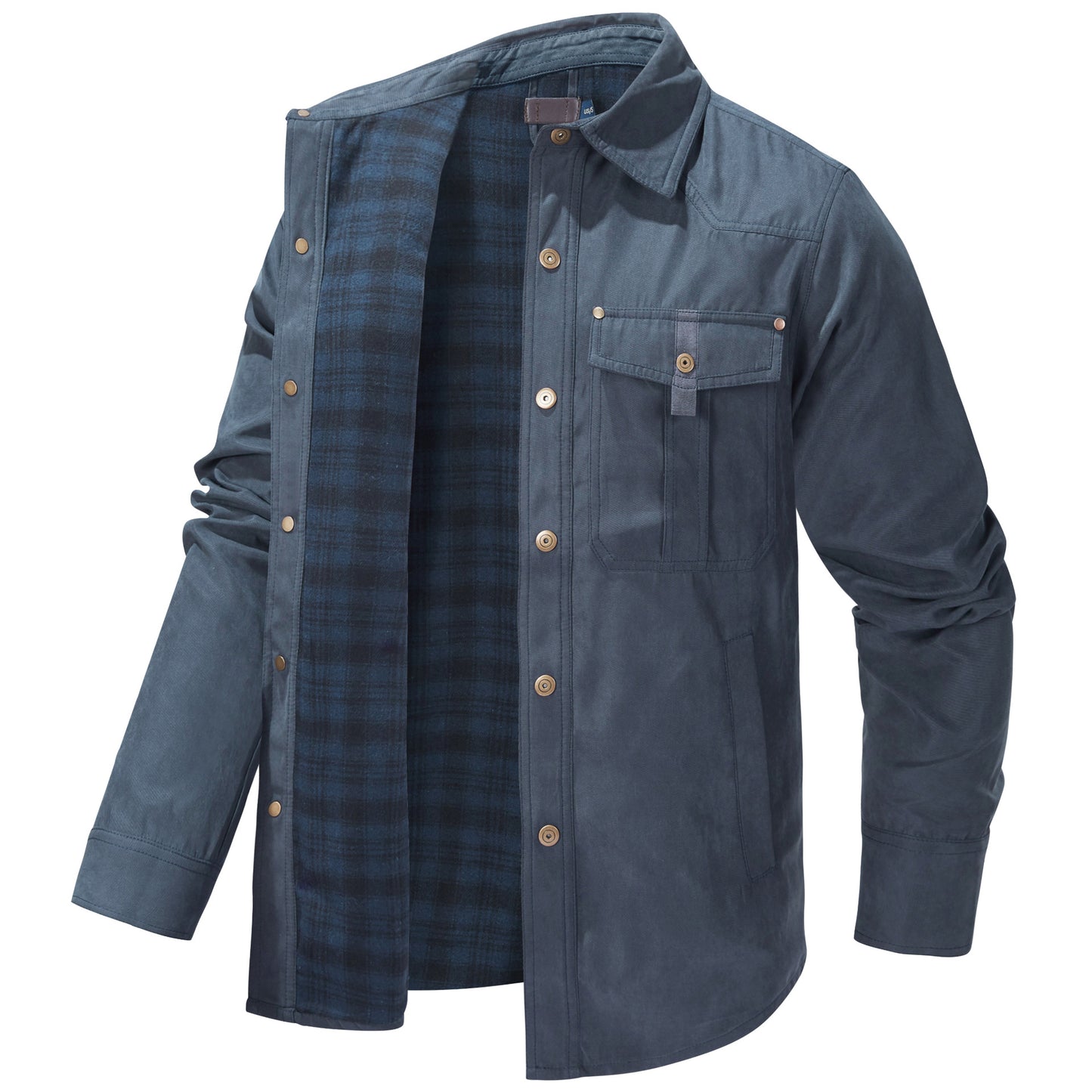 Alizza-  Herren Flanelljacke im Lässigen Retro-Stil