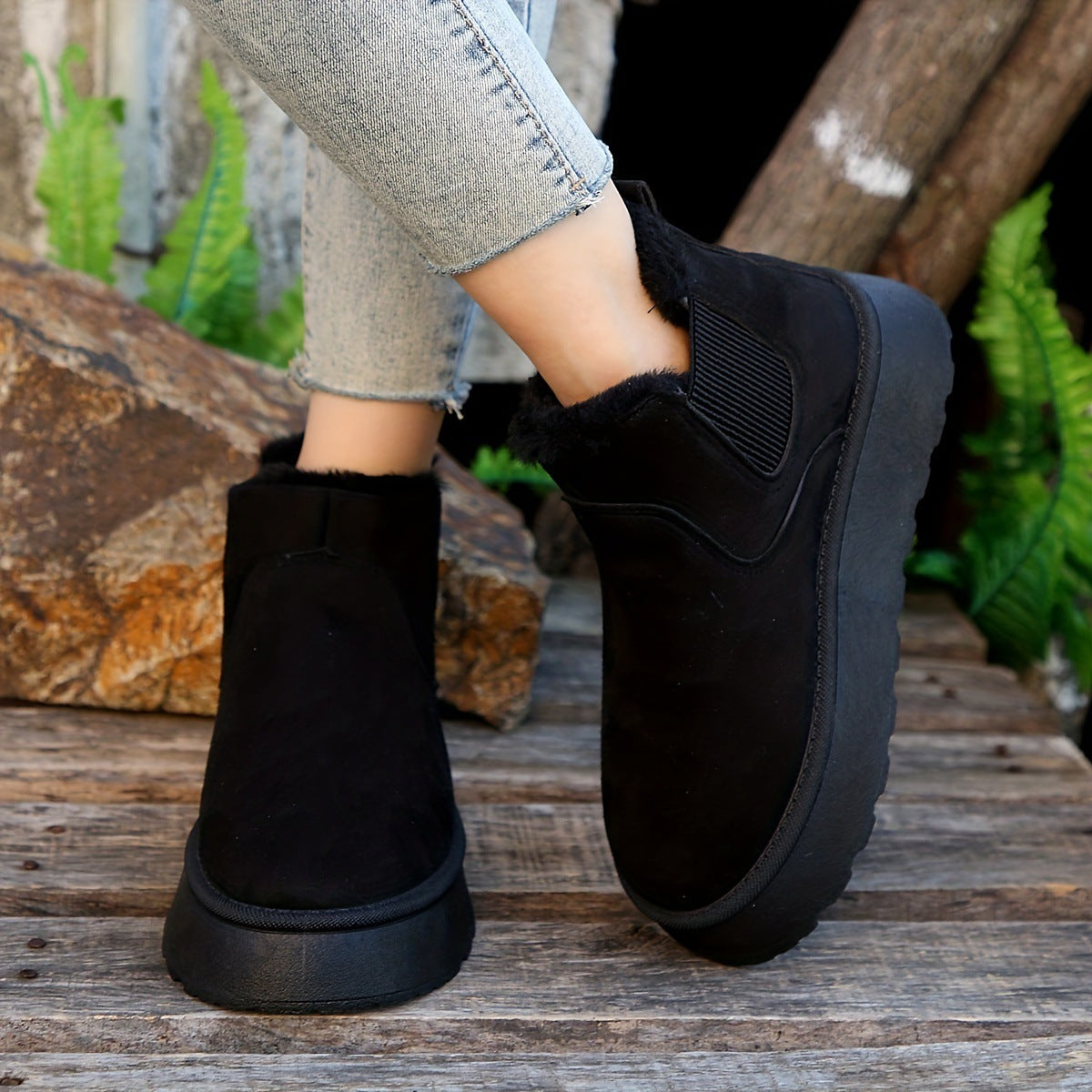 Herren Plüsch Stiefel Winter