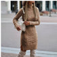 Alizza-  Strickkleid- einfarbige knielang Pullover