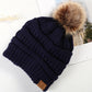 Alizza- warme strick Mütze mit Ball