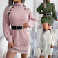 Alizza- Langarm Basis Pullover Kleid für Herbst und Winter