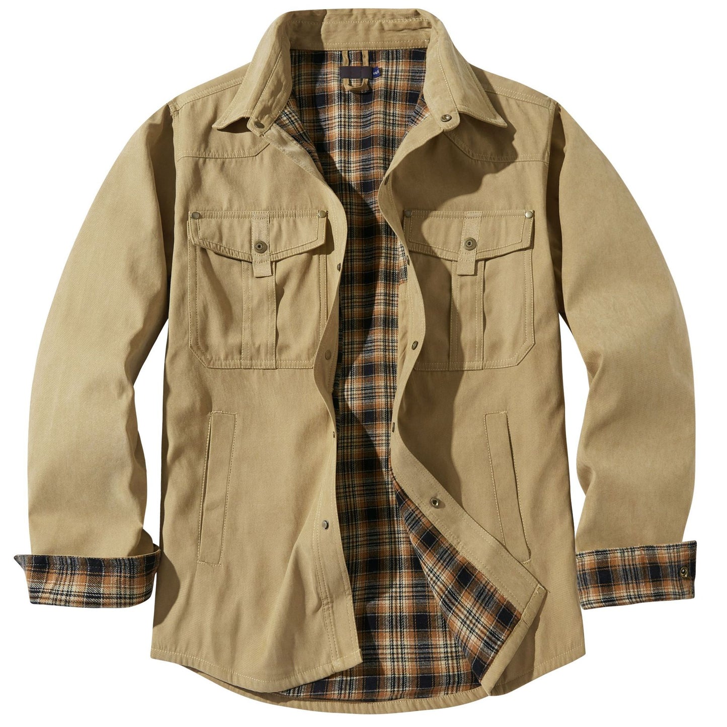 Alizza-  Herren Flanelljacke im Lässigen Retro-Stil