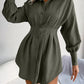 Alizza- Eleganten Damenkleid mit Bluse Motiv  bis zum Knie