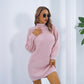Alizza- Langarm Basis Pullover Kleid für Herbst und Winter