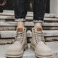 Alizza- Herren Stiefel Plus Größe Vintage Lederstiefel