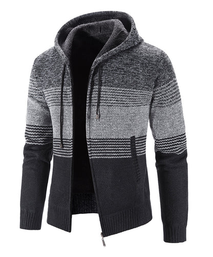 Alizza- Herren Strickjacke mit Kapuze – Warm und Stilvoll